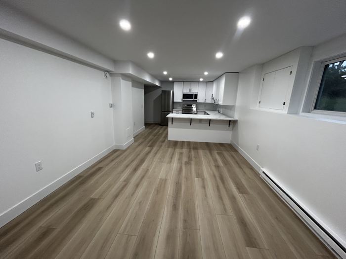 Living room in a newly finished Eleven14 Properties apartment